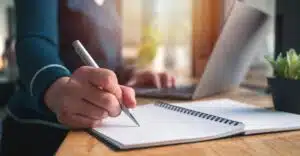 Translator providing professional translation services by writing client text.