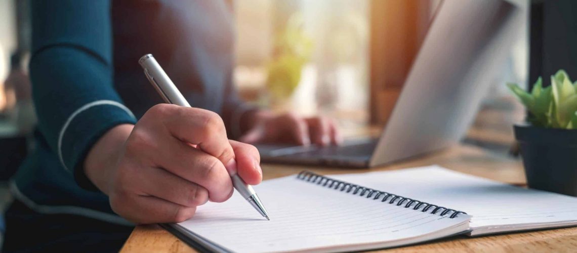 Translator providing professional translation services by writing client text.